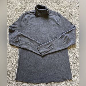 Chicos Women’s Gray Turtleneck Long Sleeve Size 2 Large Rayon Stretch